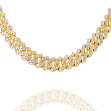 Load image into Gallery viewer, Big Daddy 12MM Gold &amp; Baguette Diamond Prong Cuban Iced
