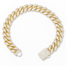 Load image into Gallery viewer, Big Daddy 12MM Gold Diamond Cuban Link Iced Out Bracelet
