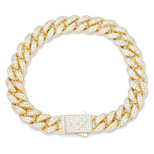 Load image into Gallery viewer, Big Daddy 12MM Gold Diamond Cuban Link Iced Out Bracelet

