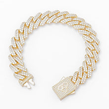 Load image into Gallery viewer, Big Daddy 12MM Gold Diamond Figaro Bracelet - Bracelet
