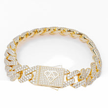 Load image into Gallery viewer, Big Daddy 12MM Gold Diamond Figaro Bracelet - Bracelet
