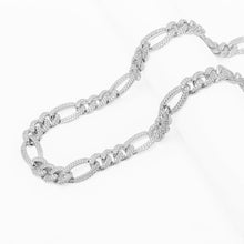 Load image into Gallery viewer, Big Daddy 12MM Hip Hop Iced Figaro Silver Chain - Chain
