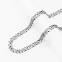 Load image into Gallery viewer, Big Daddy 12MM Baguette Iced Out Rhombus Cuban Silver Chain

