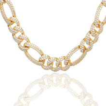 Load image into Gallery viewer, Big Daddy 12MM Iced Out Figaro Gold Chain - Chain
