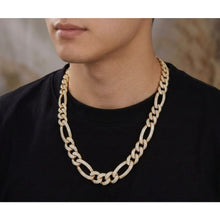 Load image into Gallery viewer, Big Daddy 12MM Iced Out Figaro Gold Chain - Chain
