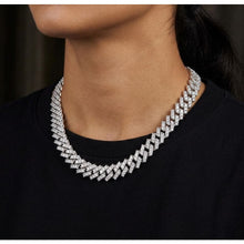 Load image into Gallery viewer, Big Daddy 12MM Silver Iced Out Prong Cuban Chain - Chain
