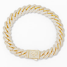 Load image into Gallery viewer, Big Daddy 12MM Straight Edge Cuban Diamond Gold Bracelet
