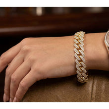 Load image into Gallery viewer, Big Daddy 12MM Straight Edge Cuban Diamond Gold Iced
