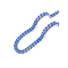 Load image into Gallery viewer, Big Daddy 13MM Enamel Blue Steel Cuban Chain - Chain
