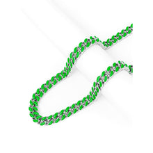 Load image into Gallery viewer, Big Daddy 13MM Enamel Green Steel Cuban Chain - Chain
