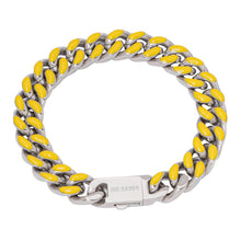 Load image into Gallery viewer, Big Daddy 13MM Enamel Yellow Steel Cuban Bracelet - Bracelet
