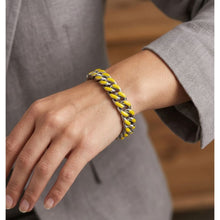 Load image into Gallery viewer, Big Daddy 13MM Enamel Yellow Steel Cuban Bracelet - Bracelet
