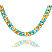 Load image into Gallery viewer, Big Daddy 13MM Mutli-colour Enamel Steel Cuban Chain - Chain
