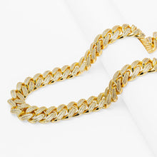 Load image into Gallery viewer, Big Daddy 18MM Baguette Gold Iced Out Cuban Link Chain

