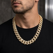 Load image into Gallery viewer, Big Daddy 18MM Baguette Gold Iced Out Cuban Link Chain
