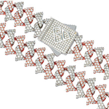 Load image into Gallery viewer, Big Daddy 18MM Solid Two-Tone Spiked Iced Out Diamond Chain
