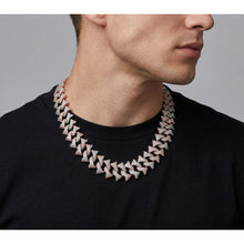 Load image into Gallery viewer, Big Daddy 18MM Solid Two-Tone Spiked Iced Out Diamond Chain
