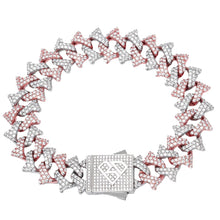 Load image into Gallery viewer, Big Daddy 18MM Solid Two-Tone Spiked Iced Out Diamond
