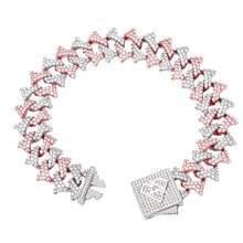 Load image into Gallery viewer, Big Daddy 18MM Solid Two-Tone Spiked Iced Out Diamond
