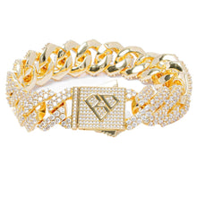 Load image into Gallery viewer, Big Daddy 19MM Straight Edge Cuban Diamond Gold Iced
