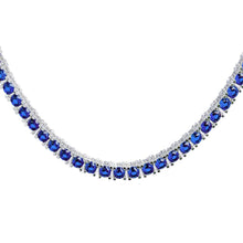 Load image into Gallery viewer, Big Daddy 4MM Silver Blue Tennis Iced Out Chain - Chain
