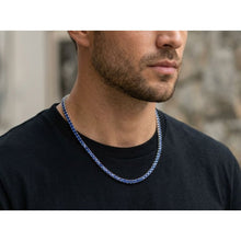 Load image into Gallery viewer, Big Daddy 4MM Silver Blue Tennis Iced Out Chain - Chain
