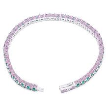Load image into Gallery viewer, Big Daddy 4MM Silver Green Tennis Iced Out Bracelet

