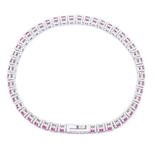 Load image into Gallery viewer, Big Daddy 4MM Silver Ruby Tennis Iced Out Bracelet
