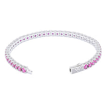 Load image into Gallery viewer, Big Daddy 4MM Silver Ruby Tennis Iced Out Bracelet
