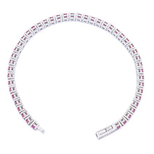 Load image into Gallery viewer, Big Daddy 4MM Silver Ruby Tennis Iced Out Bracelet
