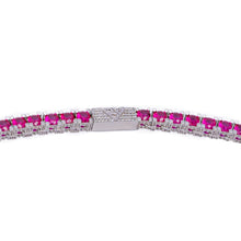 Load image into Gallery viewer, Big Daddy 4MM Silver Ruby Tennis Iced Out Chain - Chain
