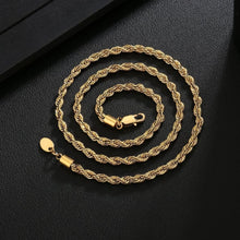 Load image into Gallery viewer, Big Daddy 4mm Stainless Steel Gold Rope Chain - Chain

