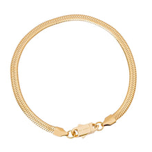 Load image into Gallery viewer, Big Daddy 5MM Gold Flat Herringbone Bracelet - Bracelet
