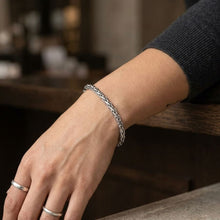 Load image into Gallery viewer, Big Daddy 5MM Silver Steel Spiga Rope Bracelet - Bracelet
