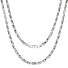 Load image into Gallery viewer, Big Daddy 5mm Stainless Steel Byzantine Silver Chain - Chain

