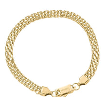 Load image into Gallery viewer, Big Daddy 6MM Gold Flat Herringbone Bracelet - Bracelet
