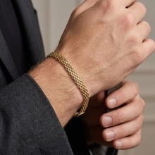 Load image into Gallery viewer, Big Daddy 6MM Gold Flat Herringbone Bracelet - Bracelet
