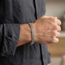Load image into Gallery viewer, Big Daddy 6MM Silver Flat Herringbone Bracelet - Bracelet
