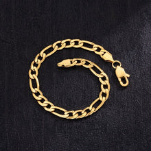 Load image into Gallery viewer, Big Daddy 6mm Steel Figaro Gold Bracelet - Bracelet
