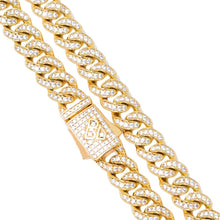 Load image into Gallery viewer, Big Daddy 8MM Bling Curb Cuban Gold Iced Out Chain - Chain

