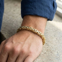 Load image into Gallery viewer, Big Daddy 8MM Byzantine 2.0 Link 18K Gold Bracelet
