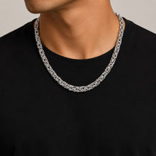 Load image into Gallery viewer, Big Daddy 8MM Byzantine Link Silver Steel Chain - Chain
