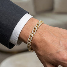 Load image into Gallery viewer, Big Daddy 8MM Cuban Link Gold Iced Out Bracelet - Bracelet
