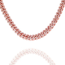 Load image into Gallery viewer, Big Daddy 8MM Cuban Link Rose Gold Iced Out Chain - Chain
