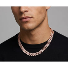 Load image into Gallery viewer, Big Daddy 8MM Cuban Link Rose Gold Iced Out Chain - Chain
