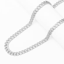 Load image into Gallery viewer, Big Daddy 8MM Iced Curb Cuban Silver Chain - Chain
