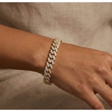 Load image into Gallery viewer, Big Daddy 8MM Iced Out Gold Cuban Link Bracelet - Bracelet
