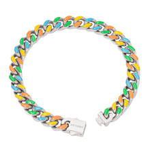 Load image into Gallery viewer, Big Daddy 8MM Multi-colour Enamel Steel Cuban Bracelet
