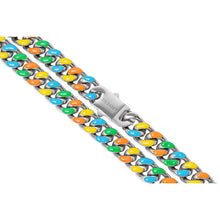 Load image into Gallery viewer, Big Daddy 8MM Mutli-colour Enamel Steel Cuban Chain - Chain
