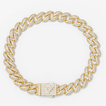 Load image into Gallery viewer, Big Daddy 9MM Diamond Curb Gold Iced Out Bracelet - Bracelet
